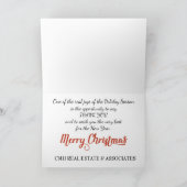 Carte de Noël d'entreprise avec Noël T (Intérieur)