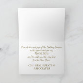 Carte de Noël d'entreprise avec Noël T (Intérieur)