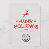 Carte de Noël d'entreprise Clients Employés (Devant / Derrière)