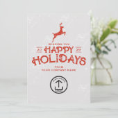 Carte de Noël d'entreprise Clients Employés (Debout devant)