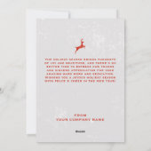 Carte de Noël d'entreprise Clients Employés (Dos)