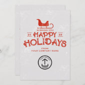 Carte de Noël d'entreprise Clients Employés (Devant / Derrière)