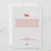 Carte de Noël d'entreprise Clients Employés (Dos)