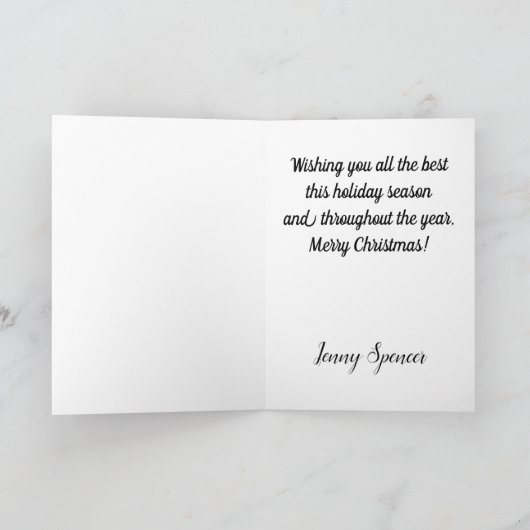 Carte de Noël d'entreprise d'immobiliers (Intérieur)