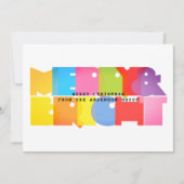 Carte de Noël d'entreprise Moderne Joyeuse et Lumi (Devant)