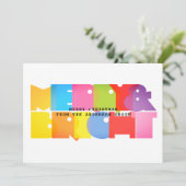 Carte de Noël d'entreprise Moderne Joyeuse et Lumi (Debout devant)