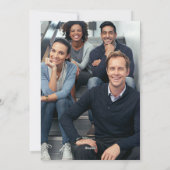 Carte de Noël d'entreprise | Noir avec photo (Dos)