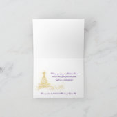 Carte de Noël d'entreprise Purple, Gold Lighted Tr (Intérieur)