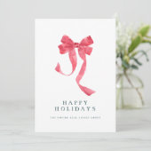 Carte de Noël d'entreprise Red Ribbon (Debout devant)