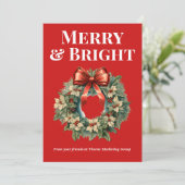 Carte de Noël d'équipe en rouge (Debout devant)