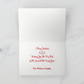 Carte de Noël des Amoureux de les chiens, Nom de f (Intérieur)