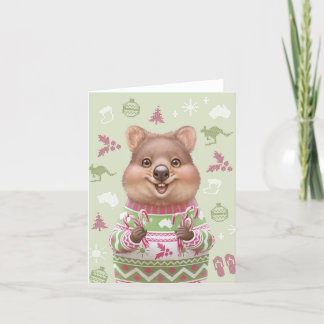 Carte de Noël des animaux adorables d'Australie - 