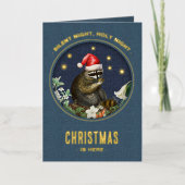 Carte de Noël des animaux de bois (Recto)