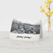 Carte de Noël des arbres à neige sauvage Météo (Fleur jaune)