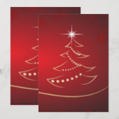 Carte de Noël des Arrière - plans rouges (Devant / Derrière)