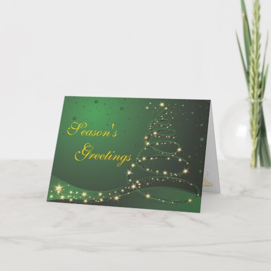 Carte de Noël des Bonnes Fêtes d'arbres modernes (Devant)