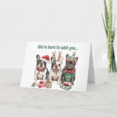 Carte de Noël des Bulldogs français (Devant)