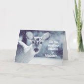 Carte de Noël des Cerfs en Neige (Devant)