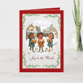 Carte de Noël des chanteurs de Noël joyeux (Devant)