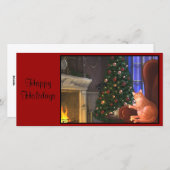 Carte de Noël des chats (Devant / Derrière)