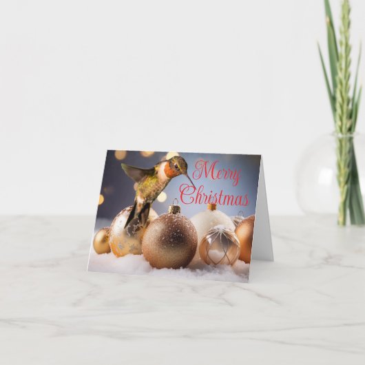 Carte de Noël des colibris (Devant)