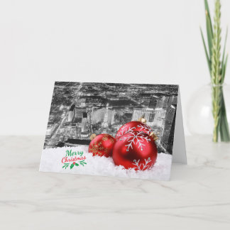 Carte de Noël des décorations rouges de Las Vegas