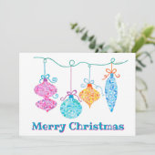 Carte de Noël des décorations suspendues (Debout devant)