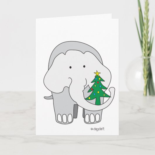 Carte de Noël des éléphants (Devant)