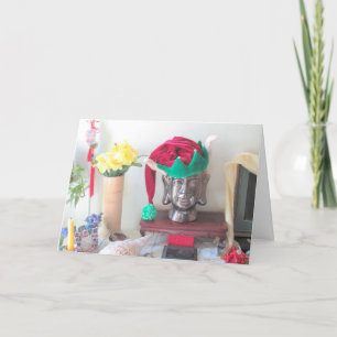 Carte de Noël des elfes bouddhistes