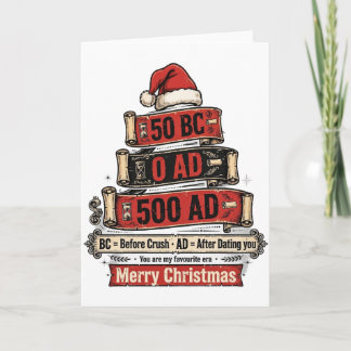 Carte de Noël des époques de l'histoire - Cadeau r