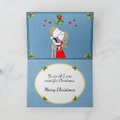Carte de Noël des gens de Lizzy Mistletoe Kiss (Intérieur)