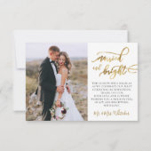 Carte de Noël des jeunes mariés et brillants (Dos)