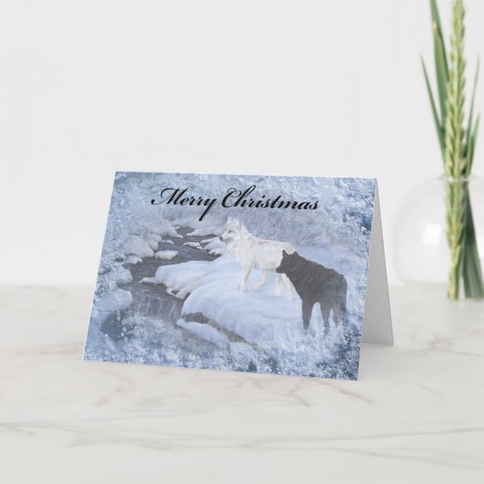 Carte de Noël des loups, enveloppes incluses (Devant)