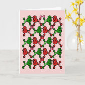 Carte de Noël des odles (Bonbons de coton) (Fleur jaune)