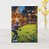 Carte de Noël des pelouses Bowls (Fleur jaune)