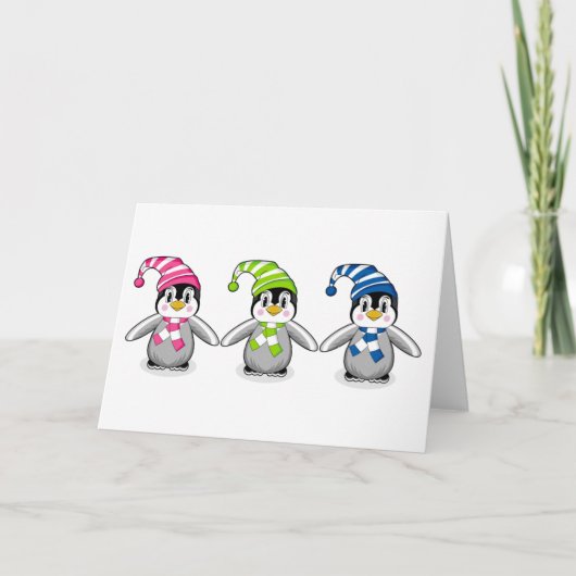 Carte de Noël des pingouins bébé (Devant)
