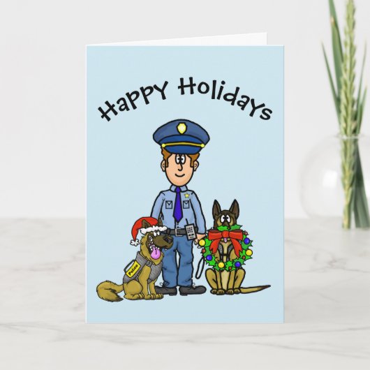 Carte de Noël des policiers K-9 (Devant)