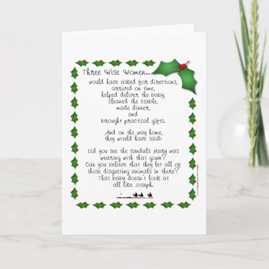 Carte de Noël des trois femmes sages (Devant)