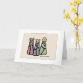 Carte de Noël des Trois Rois (Fleur jaune)