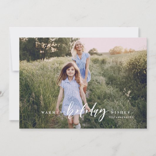 Carte de Noël des voeux les plus chauds (Devant)