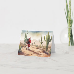 Carte de Noël Desert/Southwest Père Noël