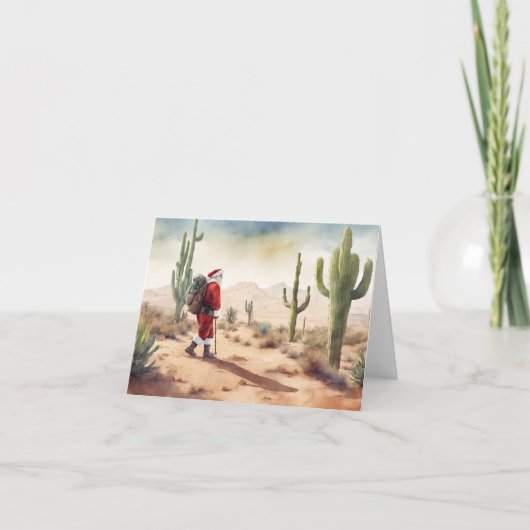 Carte de Noël Desert/Southwest Père Noël (Devant)