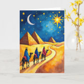 Carte de Noël Desert Star (Fleur jaune)
