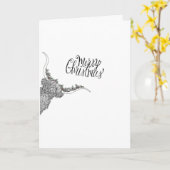 Carte de Noël dessinée à la main (Fleur jaune)