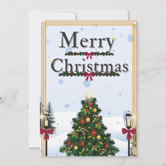 Carte de Noël d'hiver (Devant)