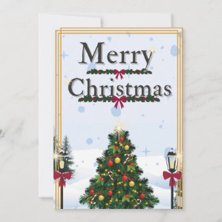 Carte de Noël d'hiver