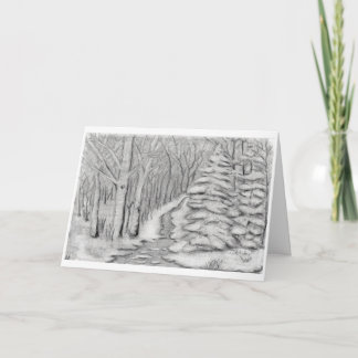 Carte de Noël d'hiver