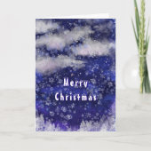 Carte de Noël d'hiver avec des flocons de neige (Devant)