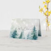 carte de Noël d'hiver avec neige (Fleur jaune)