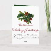 Carte de Noël d'hiver vintage (Dos)